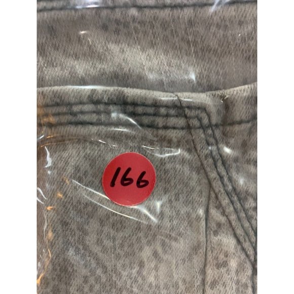 Cartise Gray washed leopard floral Straight star button Women's Sz 10 Jeans 29" - Picture 13 of 13